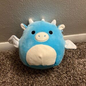 Squishmallows Blue and White Plush Toy